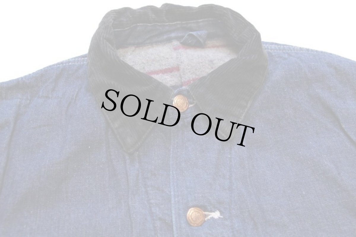 画像3: 60s BLUE BELL ブランケットライナー インディゴ デニム チョアコート カバーオール (3)