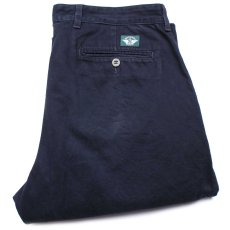 画像1: DOCKERSドッカーズ コットンツイル チノパン 紺 w36 (1)