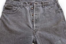 画像4: 90s USA製 Levi'sリーバイス 501 先染め ブラック デニムパンツ フェード w38 L30 (4)