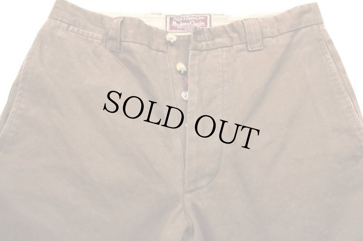 画像4: Marlboro Classics コットンツイル チノパン ブラウン w33 (4)