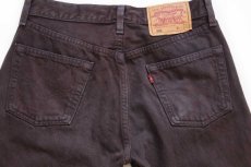 画像5: 90s USA製 Levi'sリーバイス 501 カラーデニムパンツ 後染め ココア w30 (5)