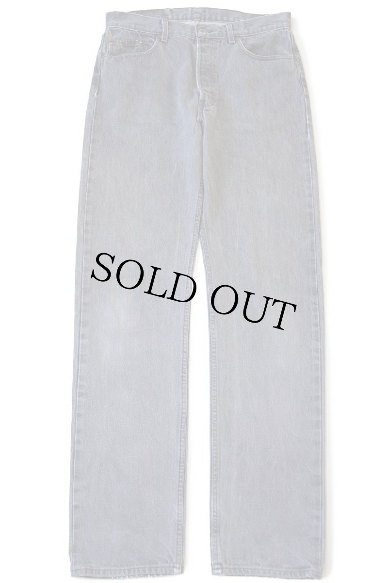 画像2: 80s フランス製 Levi'sリーバイス 501 先染め ブラック デニムパンツ w34 L36★A ユーロ (2)