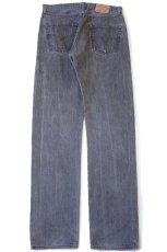 画像3: 80s フランス製 Levi'sリーバイス 501 先染め ブラック デニムパンツ w34 L36★A ユーロ (3)