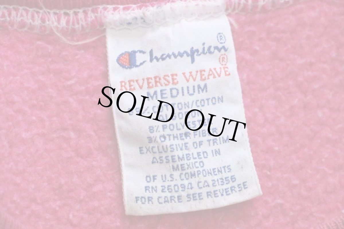 画像4: 90s メキシコ製 Championチャンピオン 無地 目無し リバースウィーブ スウェット 後染め 杢ピンク M★ブランク (4)