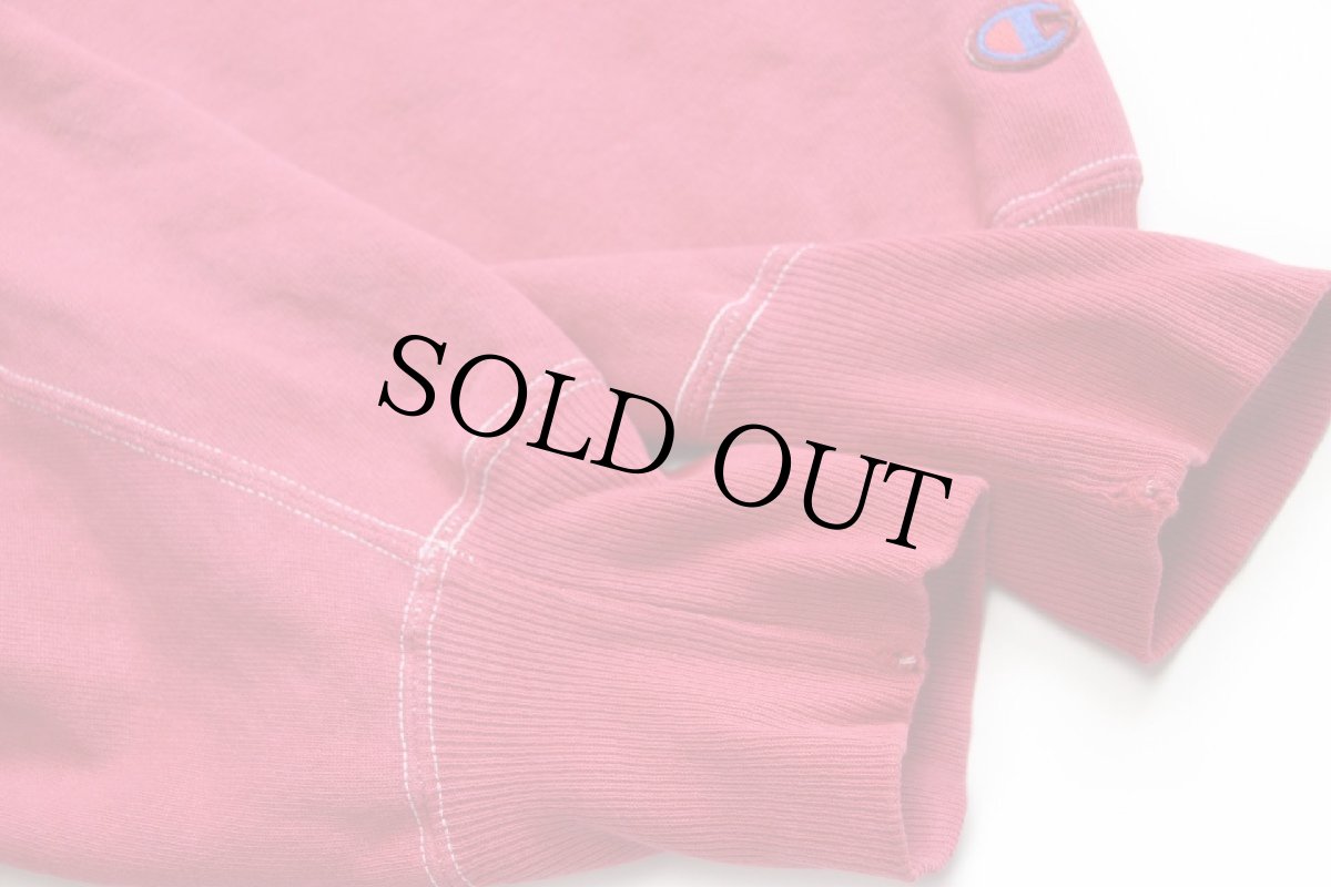 画像6: 90s メキシコ製 Championチャンピオン ワンポイント リバースウィーブ スウェット 後染め ピンク フェード L (6)