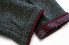 画像5: オーストリア製 UNKNOWN ノーカラー リバーシブル チロリアン ウール混 ジャケット 深緑×ワインレッド ミックス 42 (5)