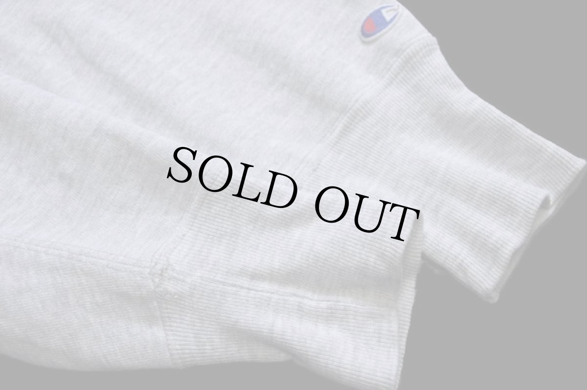 画像7: 90s USA製 Championチャンピオン ワンポイント リバースウィーブ スウェットパーカー 杢グレー M★168 (7)