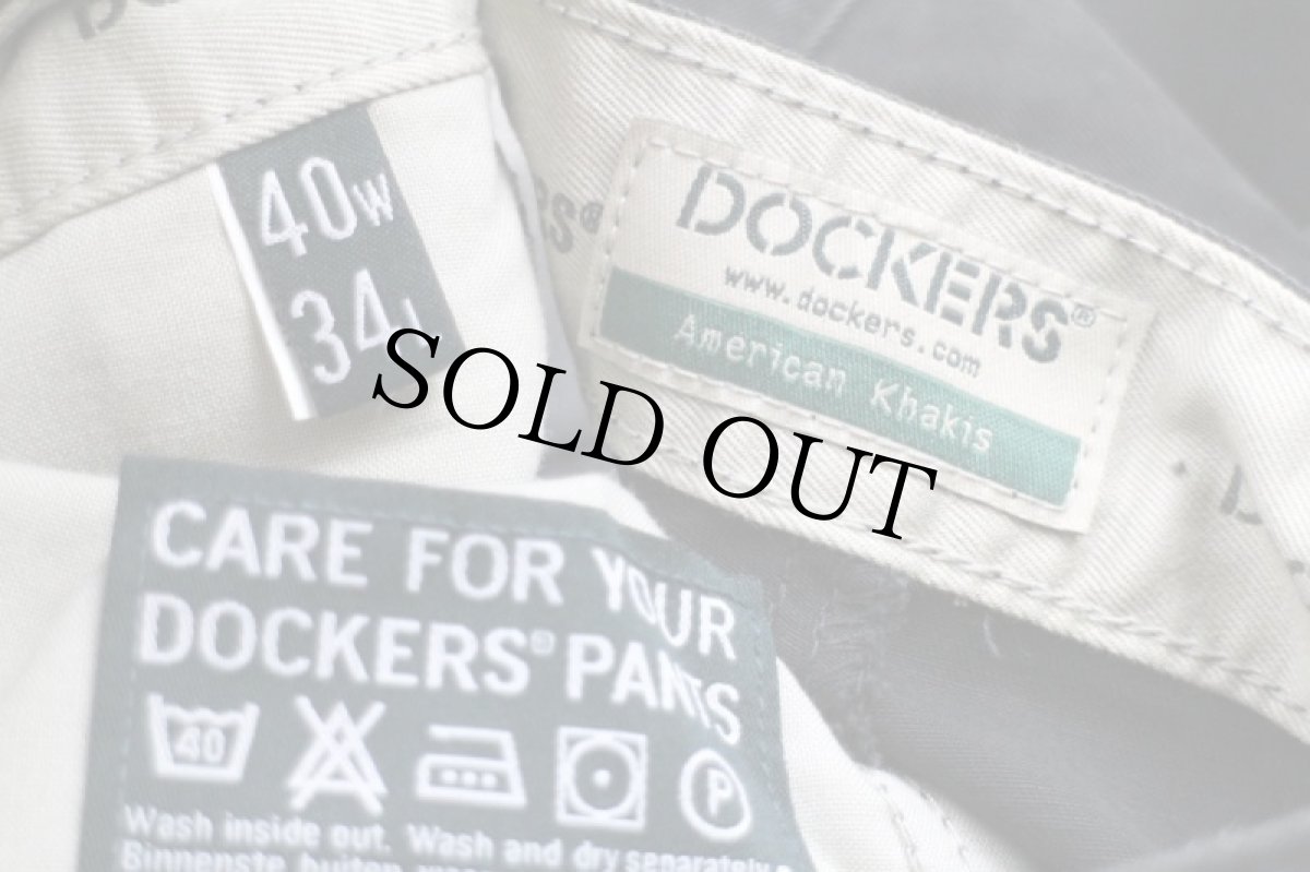 画像6: DOCKERSドッカーズ ツータック コットンツイル チノパン 薄黒 w40★Levi'sリーバイス (6)