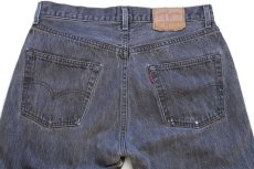 画像5: 80s フランス製 Levi'sリーバイス 501 先染め ブラック デニムパンツ w34 L36★A ユーロ (5)