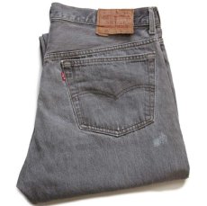 画像1: 90s USA製 Levi'sリーバイス 501 先染め ブラック デニムパンツ フェード w38 L30 (1)