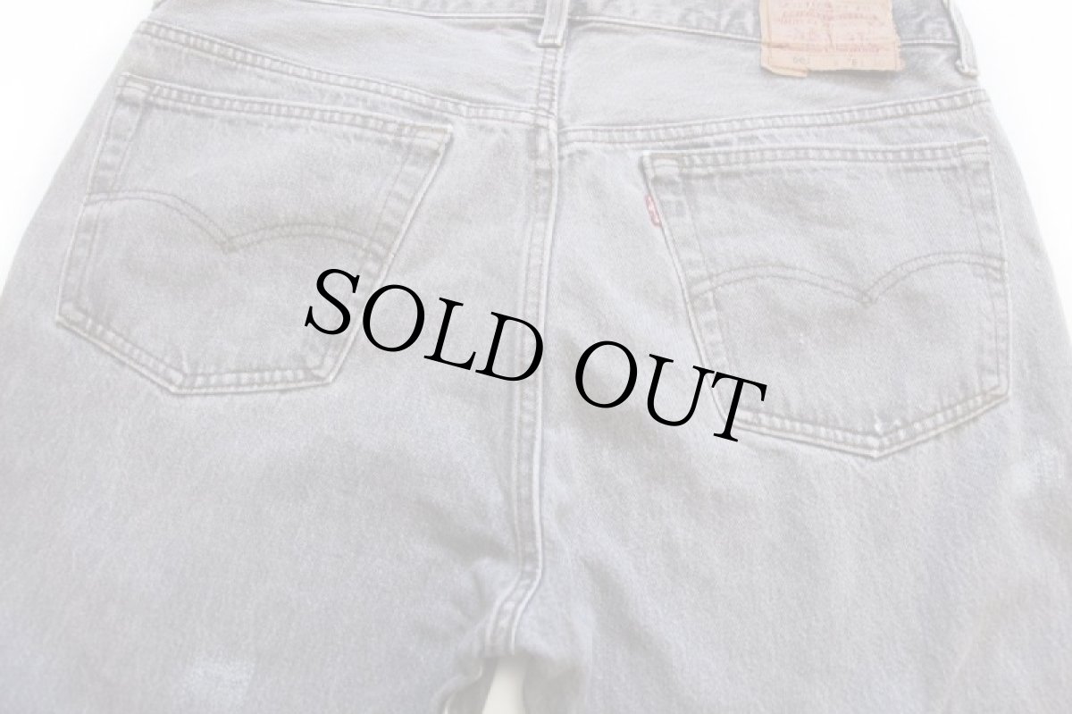 画像5: 90s USA製 Levi'sリーバイス 501 先染め ブラック デニムパンツ フェード w38 L30 (5)