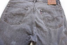 画像5: 90s USA製 Levi'sリーバイス 501 先染め ブラック デニムパンツ フェード w38 L30 (5)