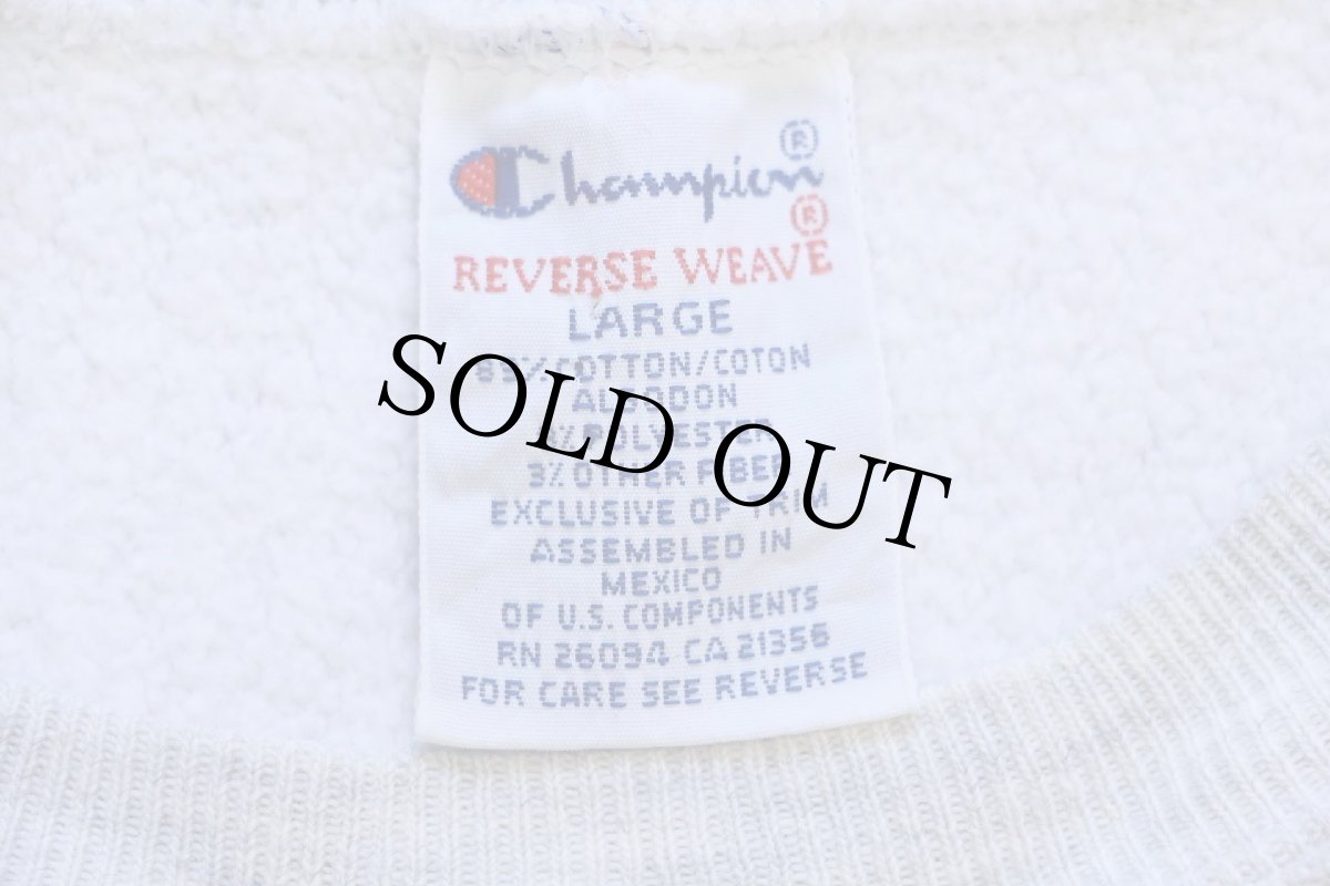 画像4: 90s メキシコ製 Championチャンピオン TUFTS アップリケ リバースウィーブ スウェット 杢グレー L (4)