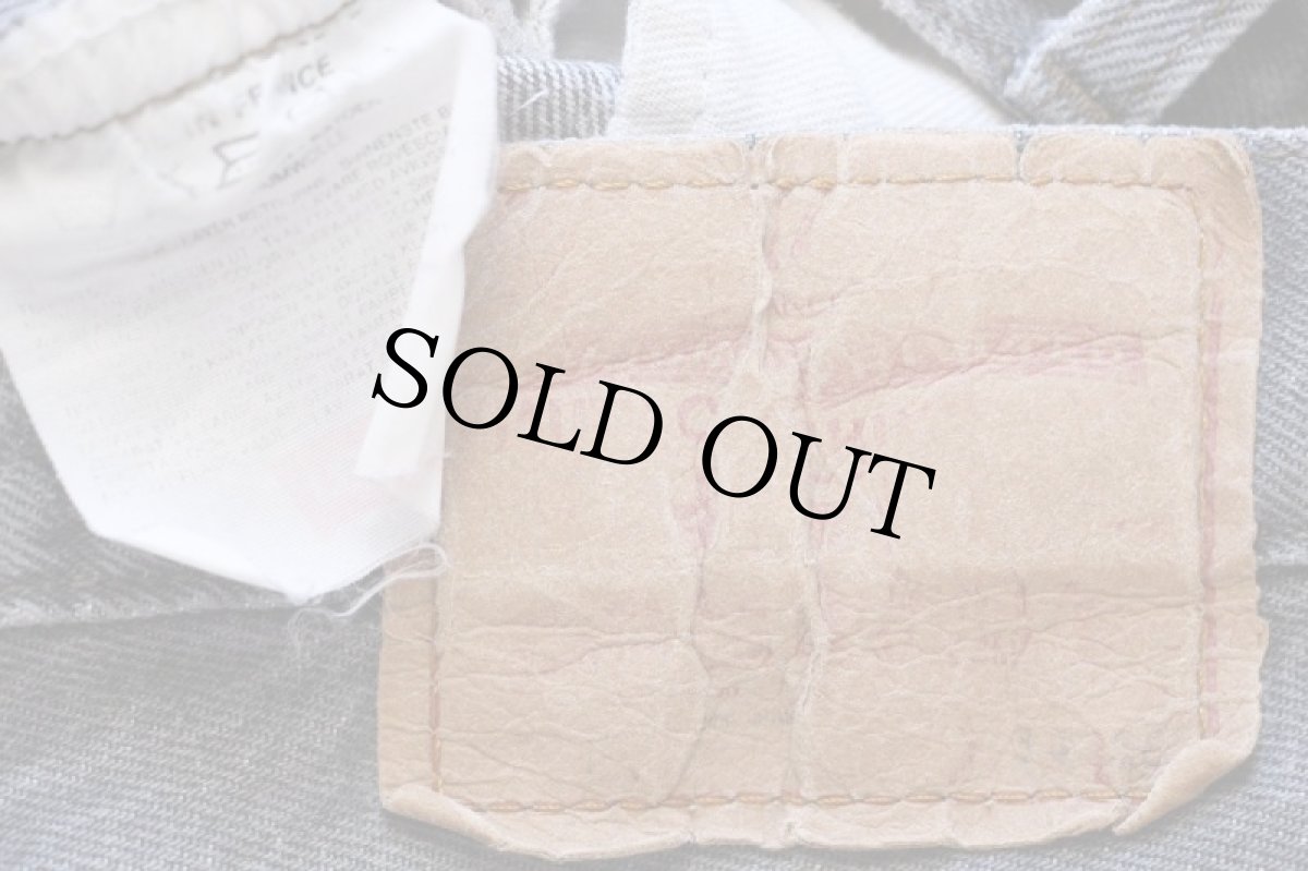 画像6: 80s フランス製 Levi'sリーバイス 501 先染め ブラック デニムパンツ w34 L36★A ユーロ (6)