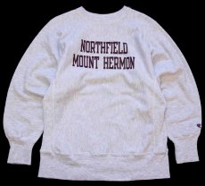 画像1: 90s メキシコ製 Championチャンピオン NORTHFIELD MOUNT HERMON リバースウィーブ スウェット 杢グレー M (1)