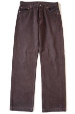 画像2: 90s USA製 Levi'sリーバイス 501 カラーデニムパンツ 後染め ココア w30 (2)