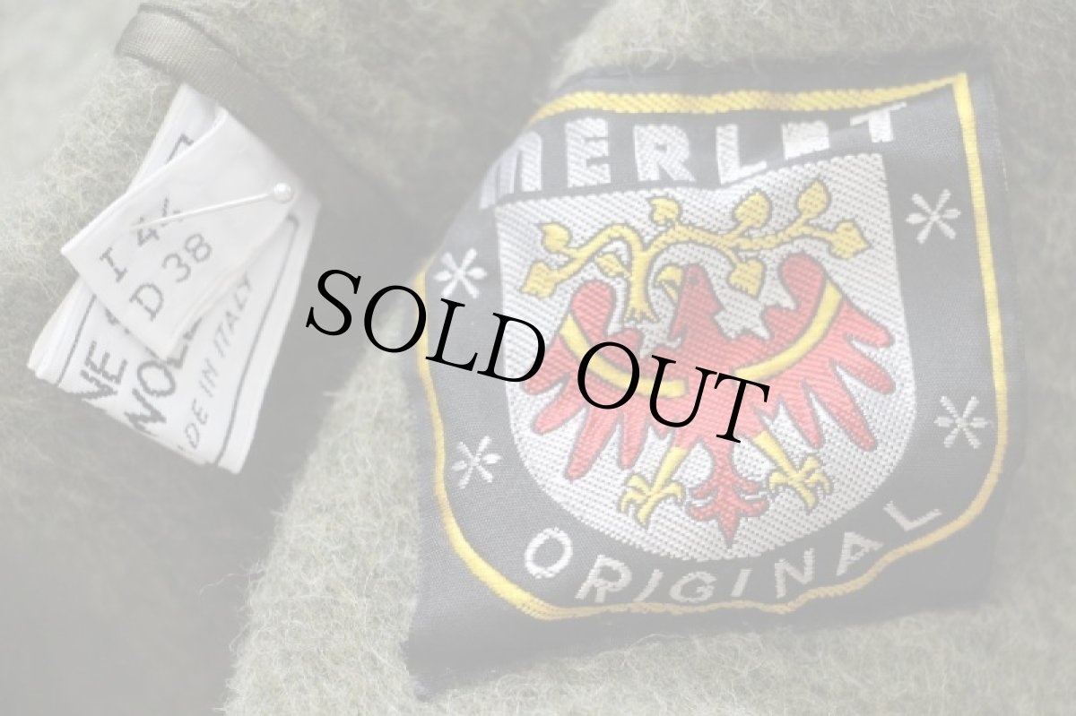 画像4: イタリア製 MERLET ORIGINAL ネップ入り チロリアン ウール×アルパカ ツイード ジャケット 44 (4)