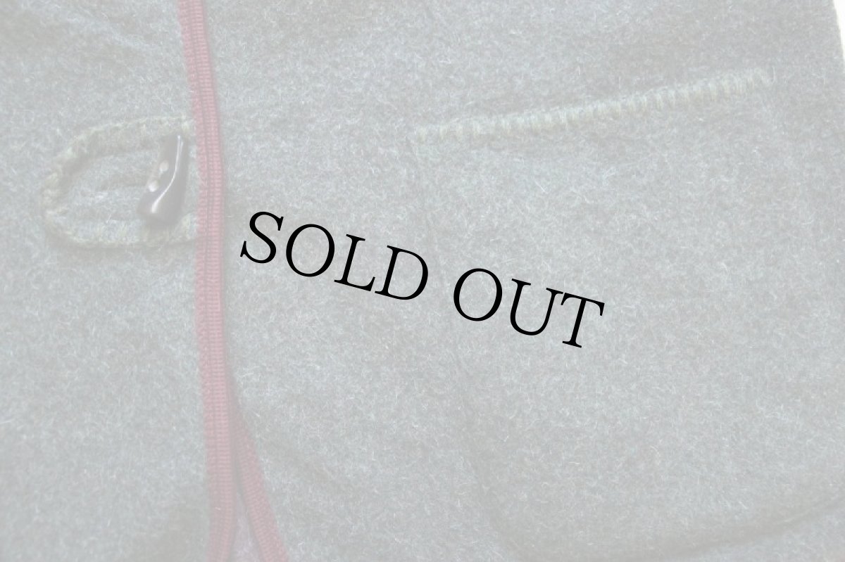 画像4: オーストリア製 UNKNOWN ノーカラー リバーシブル チロリアン ウール混 ジャケット 深緑×ワインレッド ミックス 42 (4)