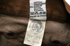 画像7: イタリア製 Dieselディーゼル カラーデニムパンツ 後染め 茶 33 (7)