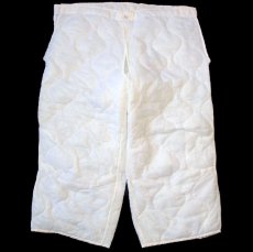 画像2: デッドストック★70s 米軍 U.S.ARMY スノーカモ M-65 フィールドカーゴパンツ ナイロン キルティングライナー 白 M★03 (2)