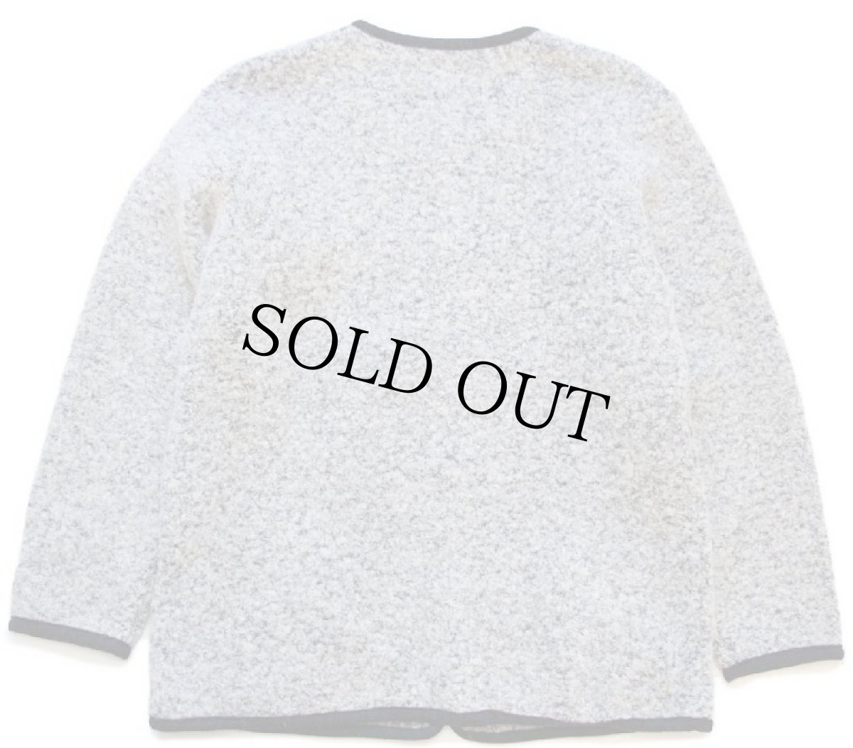 画像2: S'Gspusi メタルボタン ノーカラー チロリアン ウール パイル ジャケット オフホワイト ミックス 50 (2)