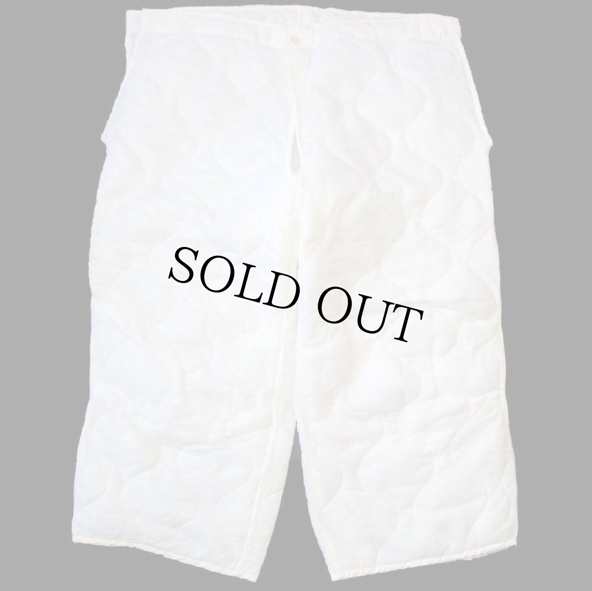 画像2: デッドストック★70s 米軍 U.S.ARMY スノーカモ M-65 フィールドカーゴパンツ ナイロン キルティングライナー 白 M★05 (2)