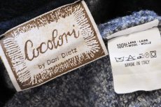 画像4: イタリア製 Cocolori チロリアン ウール パイル ジャケット ブルーグレー ミックス (4)
