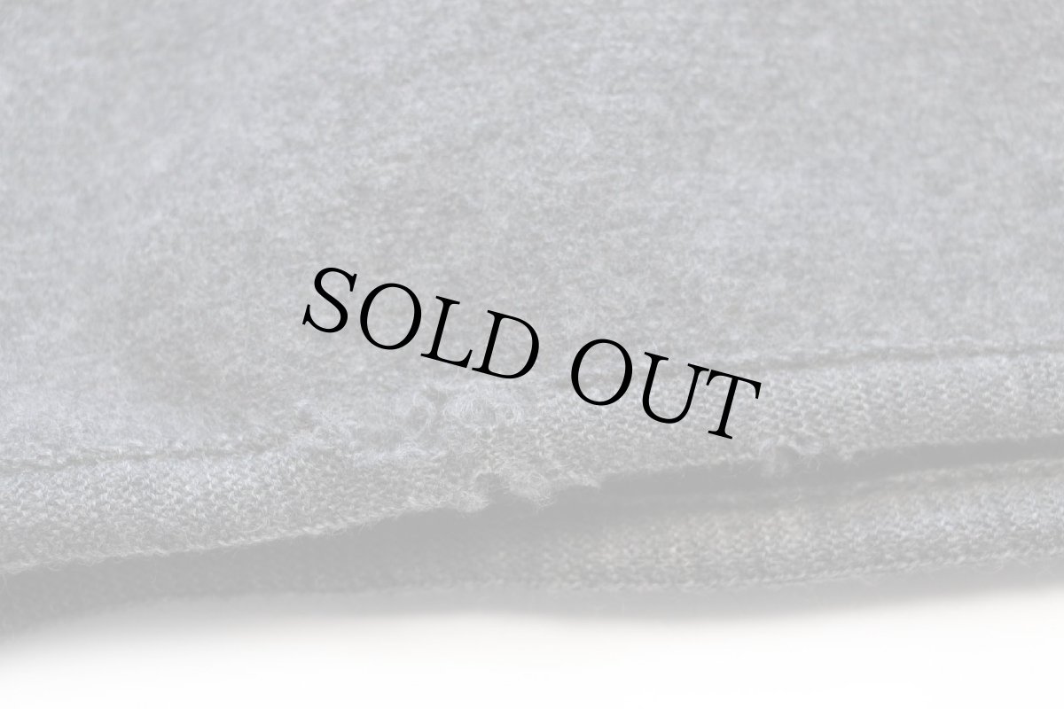 画像7: オーストリア製 Pk-Moden ニット切り替え ノーカラー チロリアン ボイルドウール ジャケット グレー 52 (7)