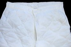 画像4: デッドストック★70s 米軍 U.S.ARMY スノーカモ M-65 フィールドカーゴパンツ ナイロン キルティングライナー 白 M (4)
