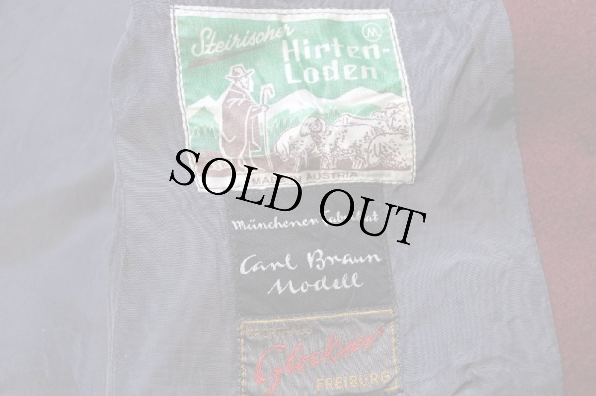 画像4: オーストリア製 Hirten-Loden スタンドカラー チロリアン メルトン ウール ジャケット バーガンディ 50 (4)