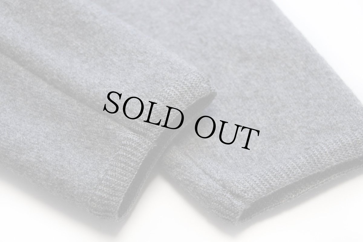 画像6: オーストリア製 Pk-Moden ニット切り替え ノーカラー チロリアン ボイルドウール ジャケット グレー 52 (6)