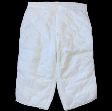 画像2: デッドストック★70s 米軍 U.S.ARMY スノーカモ M-65 フィールドカーゴパンツ ナイロン キルティングライナー 白 M (2)