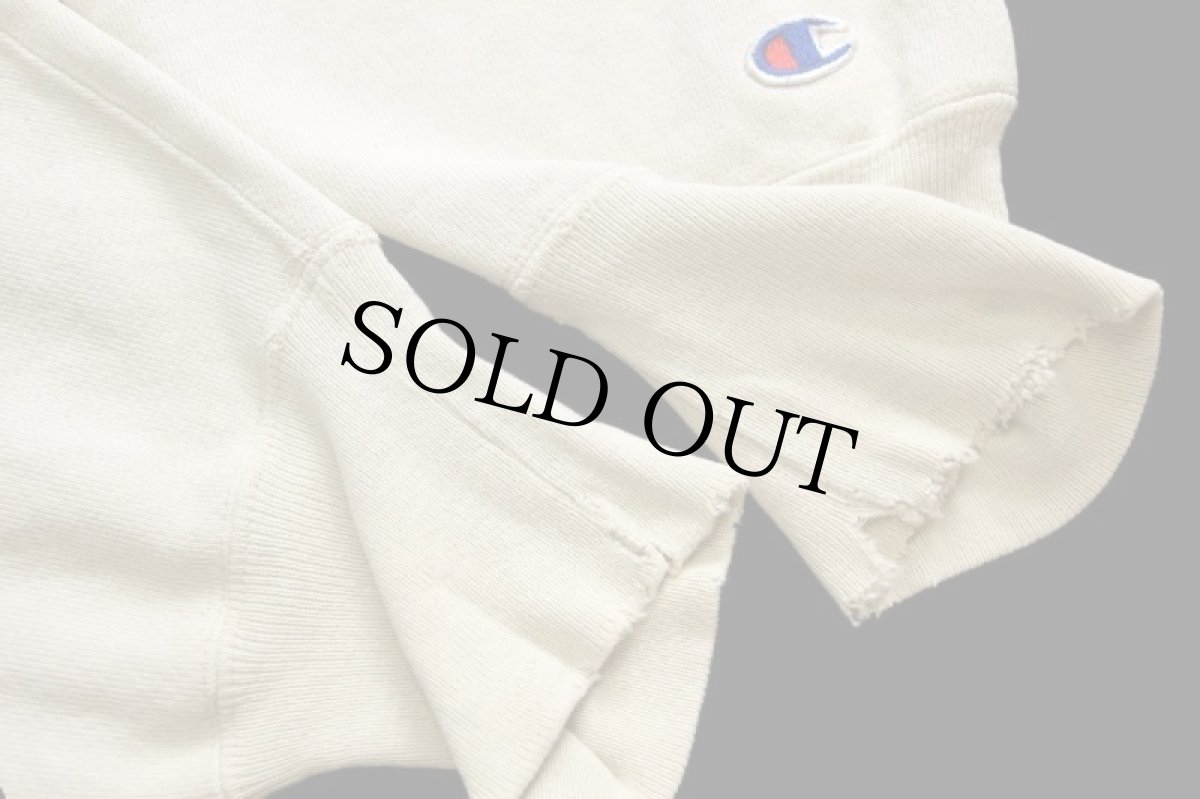 画像7: 90s USA製 Championチャンピオン NOTRE DAME パッチ付き リバースウィーブ スウェット クリーム XL (7)