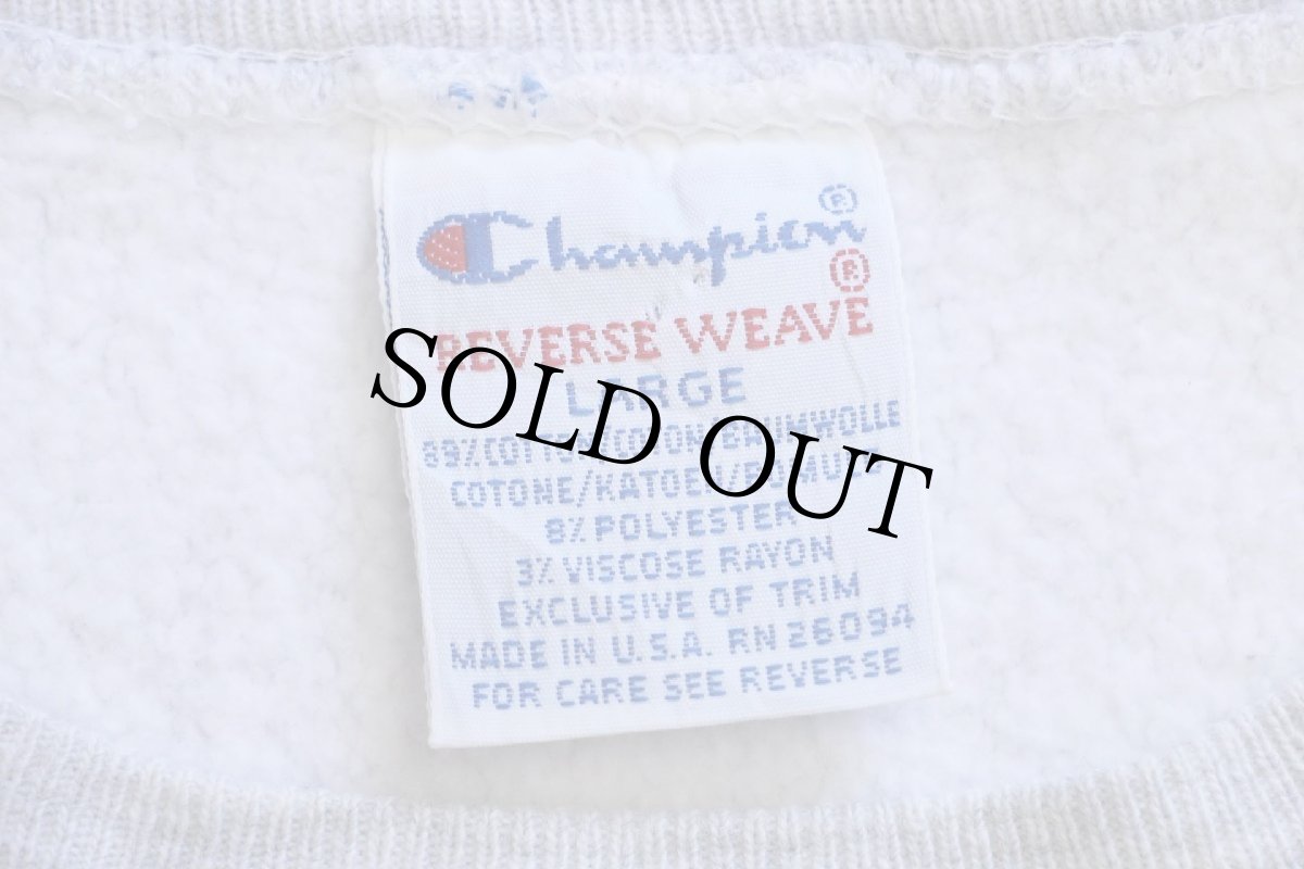 画像4: 90s USA製 Championチャンピオン ワンポイント リバースウィーブ スウェット 杢グレー L★165 (4)