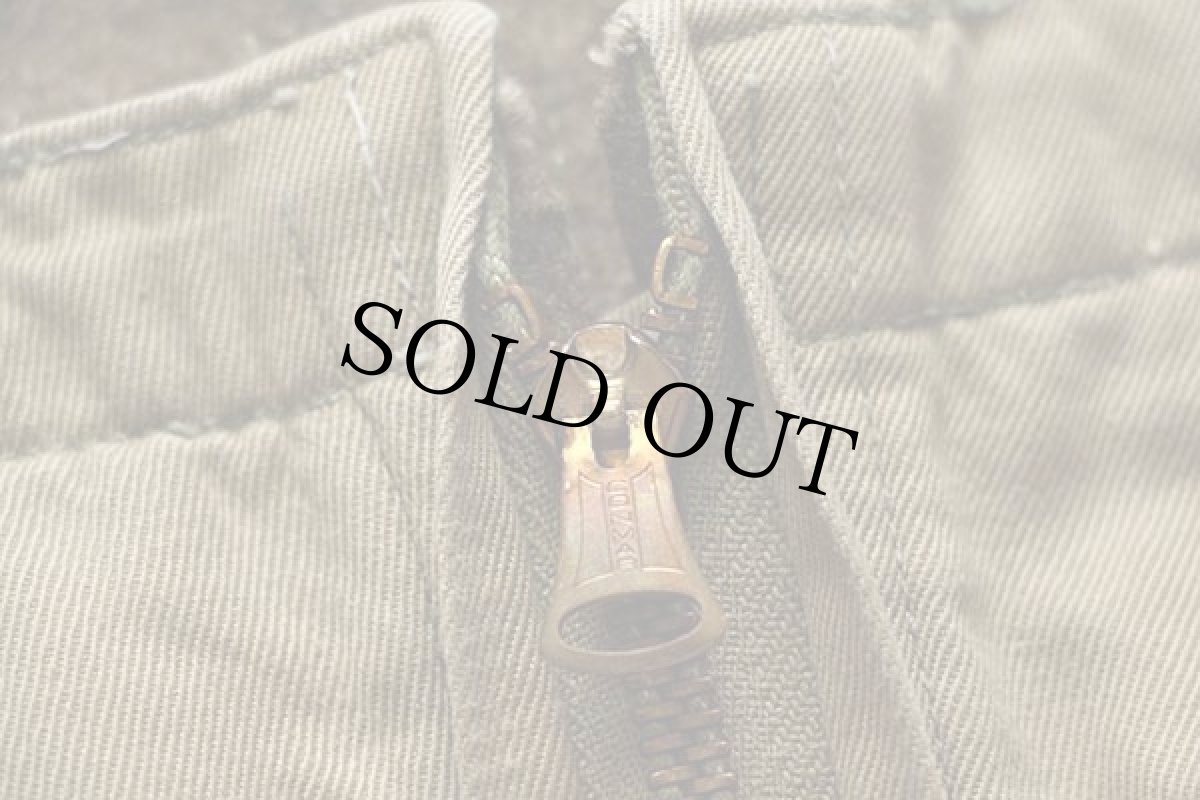 画像5: 40s 米軍 U.S.ARMY 月桂樹ボタン ウールライナー タンカース パンツ オリーブドラブ (5)