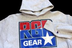 画像3: 90s USA製 Championチャンピオン RGR GEAR リバースウィーブ スウェットパーカー 杢グレー L (3)