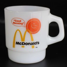 画像1: 70s USA製 Fire-Kingファイヤーキング McDonald'sマクドナルド スタッキングマグ カップ (1)