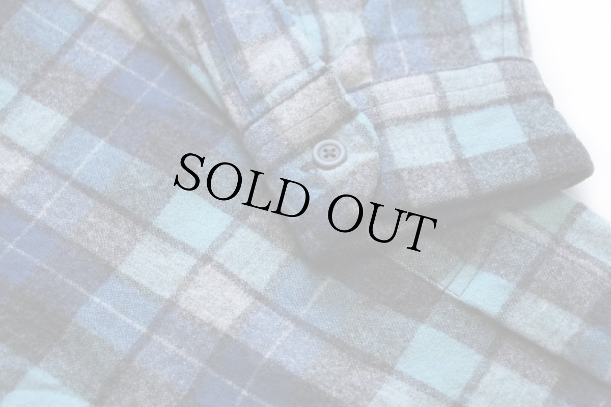 画像7: 00s メキシコ製 PENDLETONペンドルトン Beach Boysビーチボーイズ チェック ウール オープンカラーシャツ L (7)