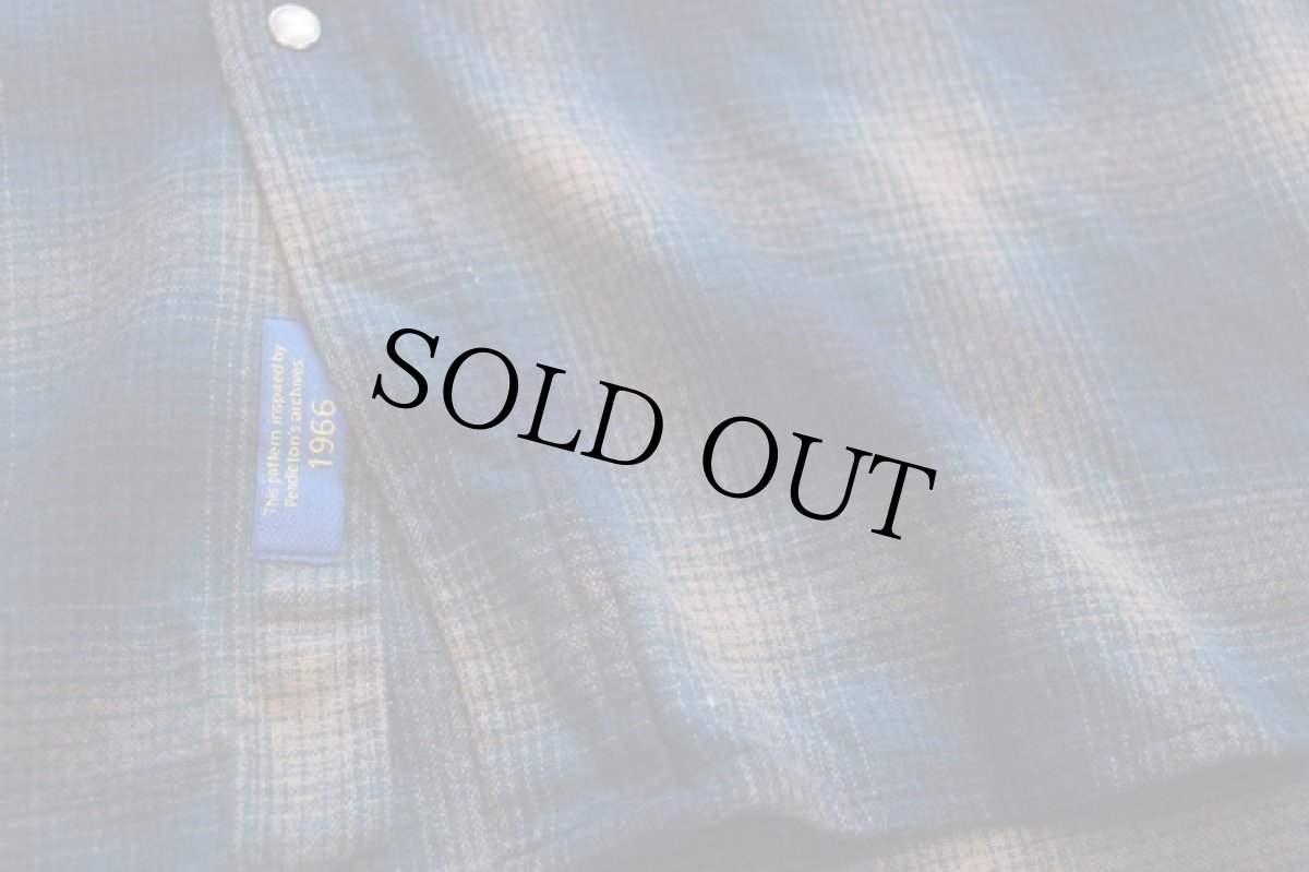 画像5: メキシコ製 PENDLETONペンドルトン CANYON SHIRT オンブレチェック ウール ウエスタンシャツ XL (5)