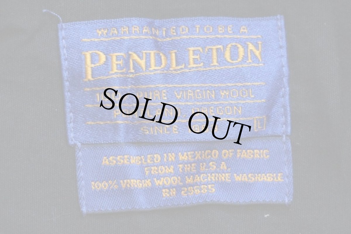 画像4: 00s メキシコ製 PENDLETONペンドルトン Beach Boysビーチボーイズ チェック ウール オープンカラーシャツ L (4)