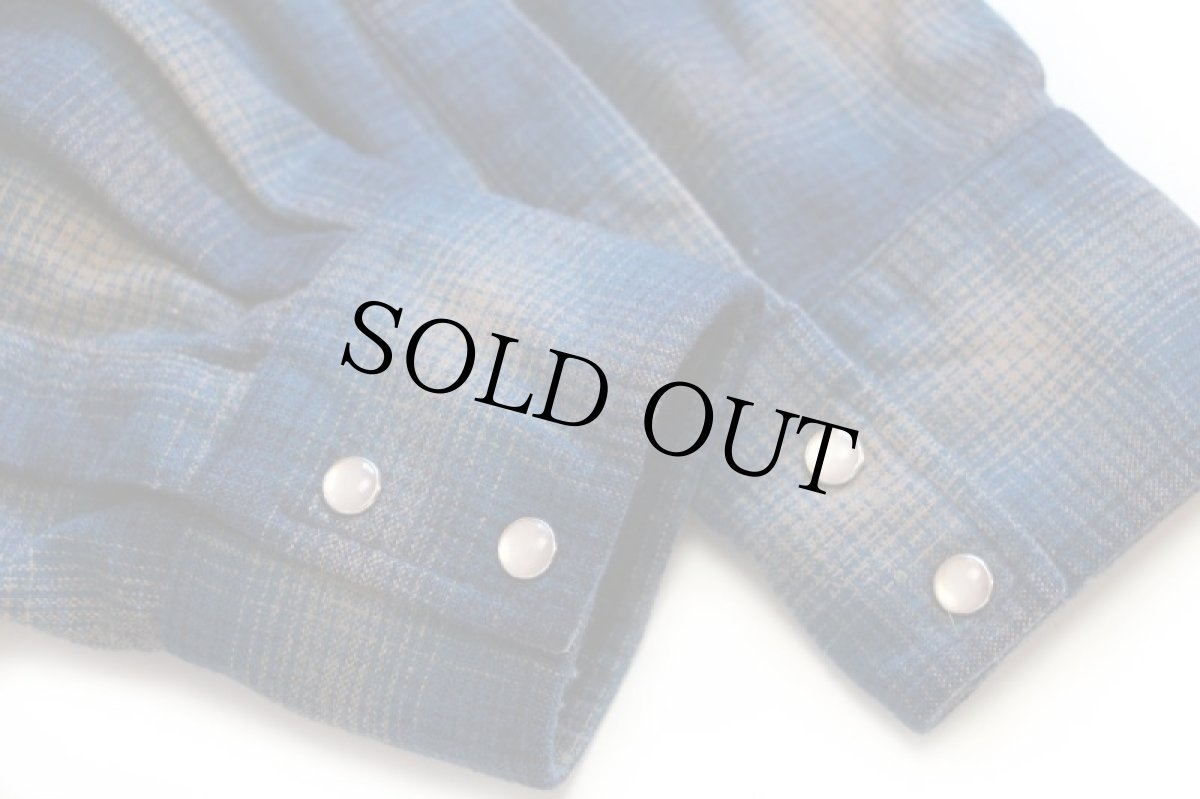 画像6: メキシコ製 PENDLETONペンドルトン CANYON SHIRT オンブレチェック ウール ウエスタンシャツ XL (6)