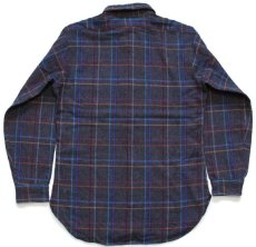 画像2: 70s USA製 PENDLETONペンドルトン チェック エルボーパッチ付き ウールシャツ M (2)