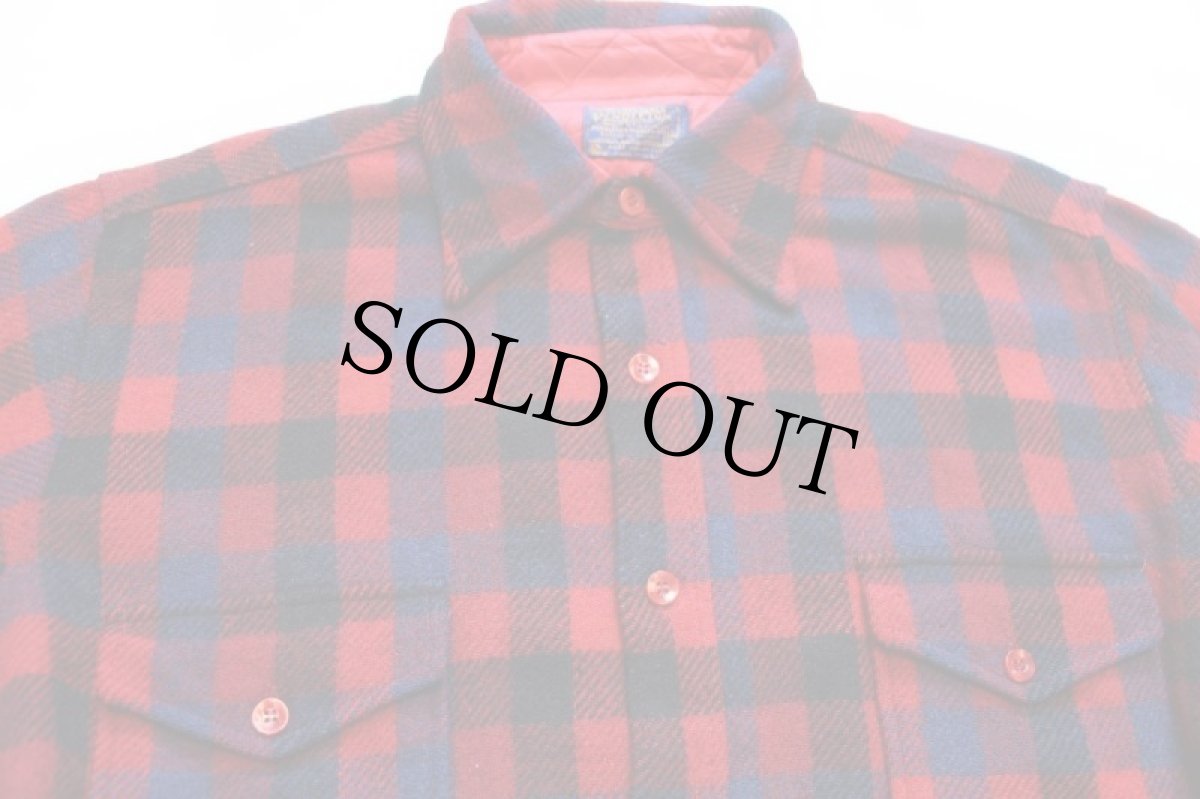 画像3: 70s USA製 PENDLETONペンドルトン ブロックチェック ウールシャツ XL (3)
