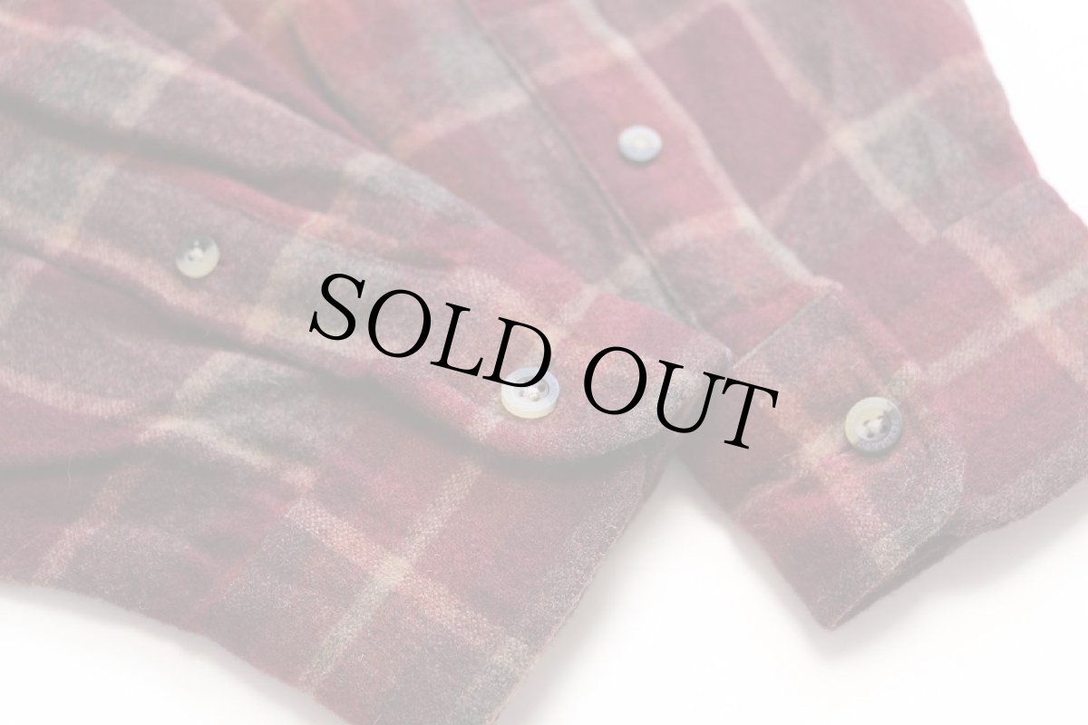 画像6: PENDLETONペンドルトン OUTDOOR SHIRT チェック ウールシャツ M (6)