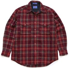 画像1: PENDLETONペンドルトン OUTDOOR SHIRT チェック ウールシャツ M (1)