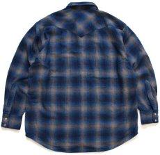 画像2: メキシコ製 PENDLETONペンドルトン CANYON SHIRT オンブレチェック ウール ウエスタンシャツ XL (2)