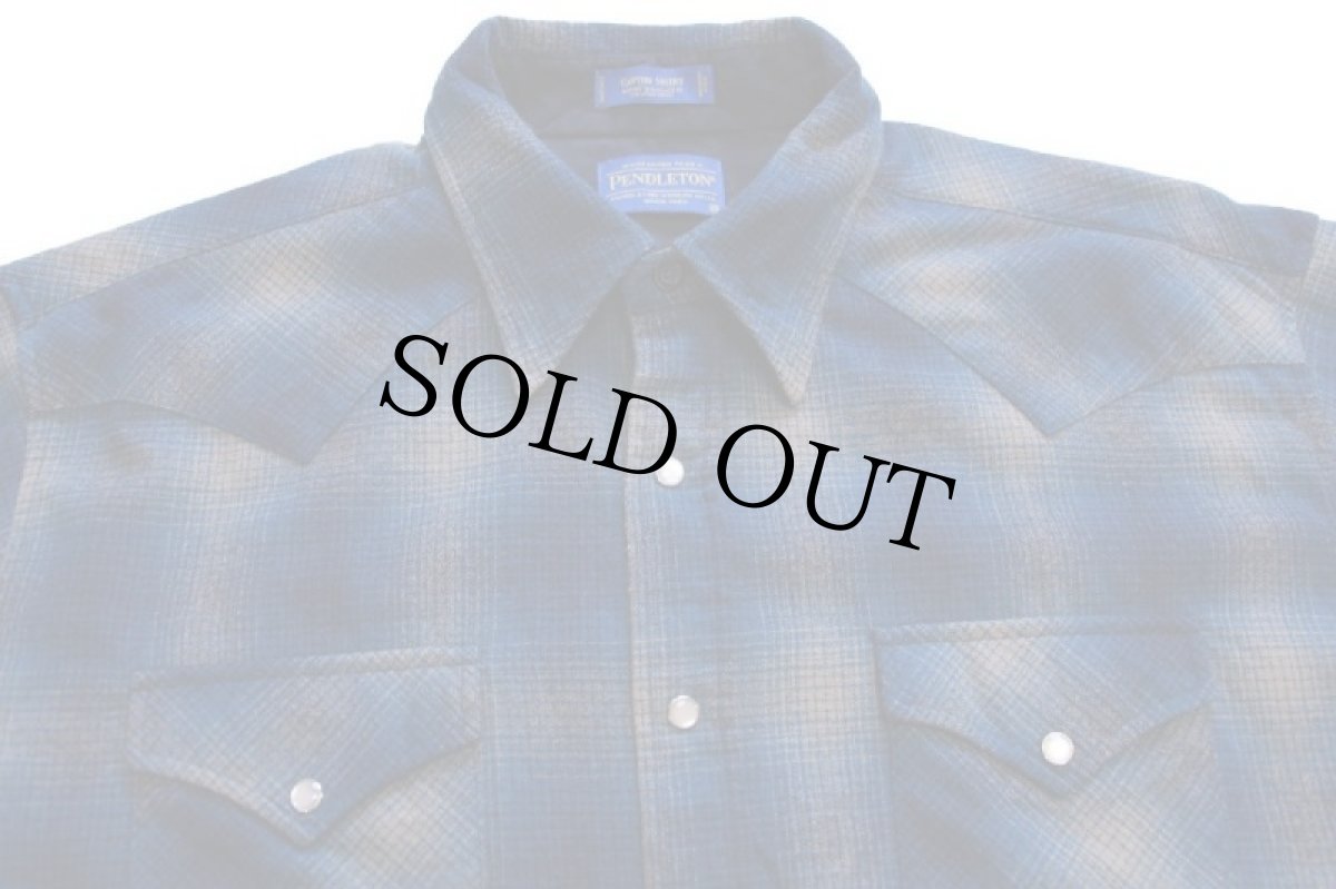 画像3: メキシコ製 PENDLETONペンドルトン CANYON SHIRT オンブレチェック ウール ウエスタンシャツ XL (3)