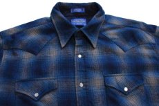 画像3: メキシコ製 PENDLETONペンドルトン CANYON SHIRT オンブレチェック ウール ウエスタンシャツ XL (3)