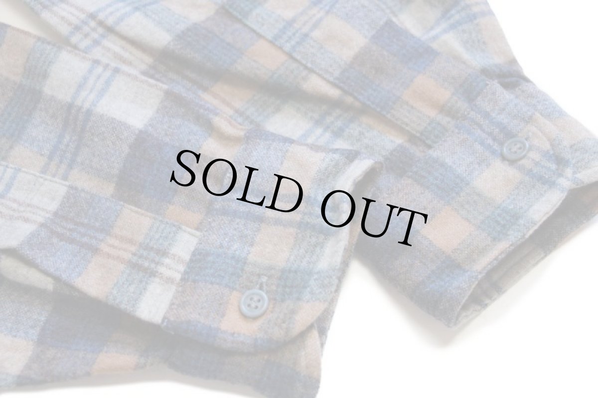 画像5: 70s USA製 PENDLETONペンドルトン チェック ウールシャツ M (5)