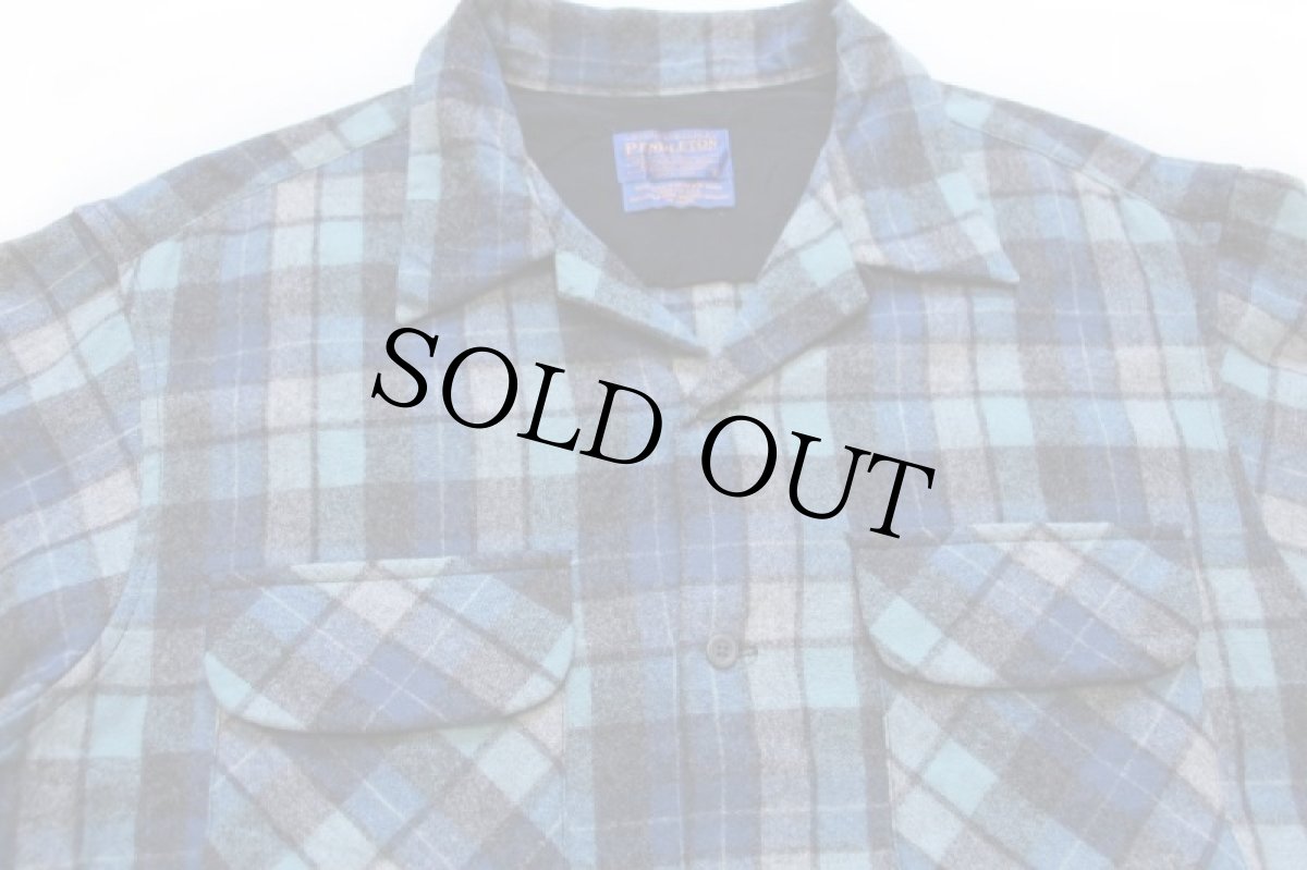 画像3: 00s メキシコ製 PENDLETONペンドルトン Beach Boysビーチボーイズ チェック ウール オープンカラーシャツ L (3)